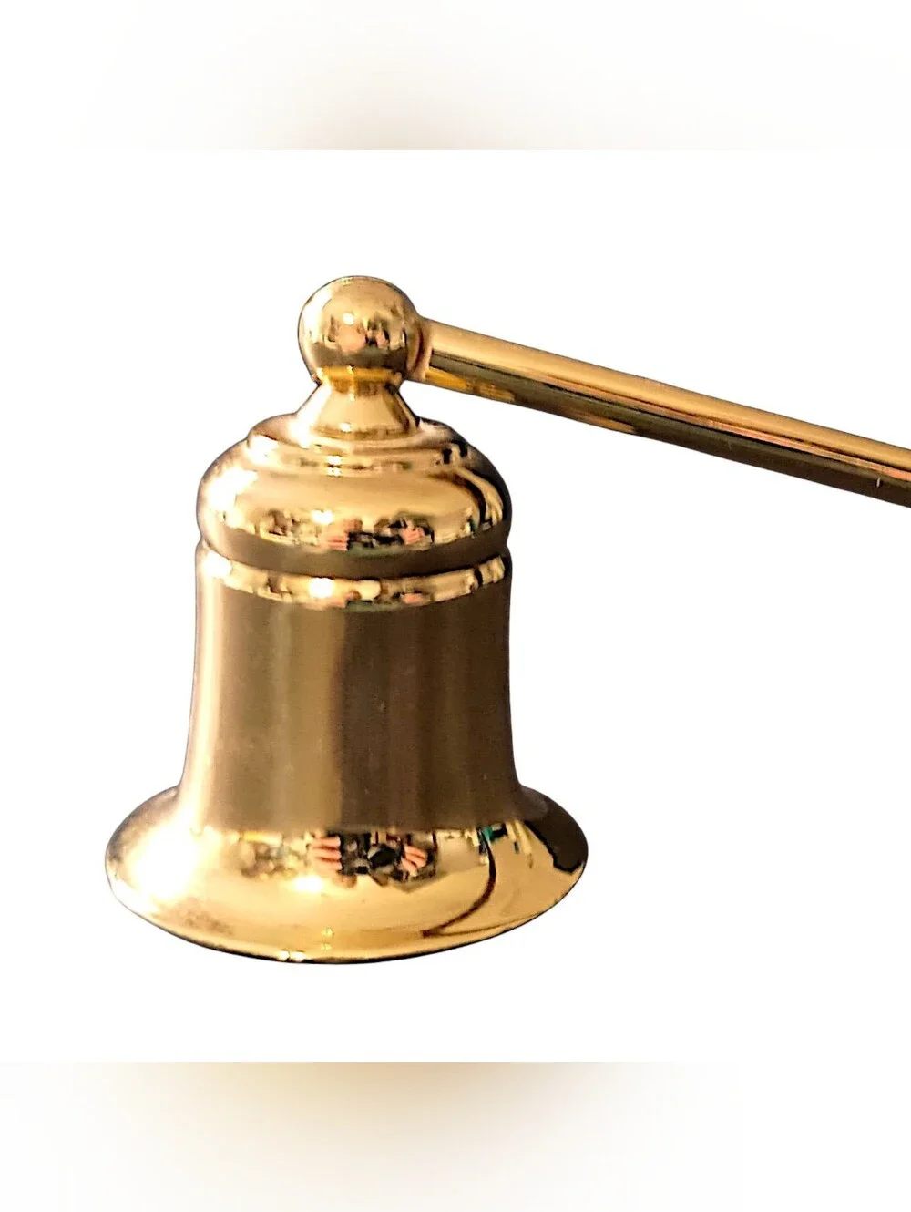 Vintage Brass Candle Snuffer Long Handle Bell Shaped Candle Extinguisher Décor
